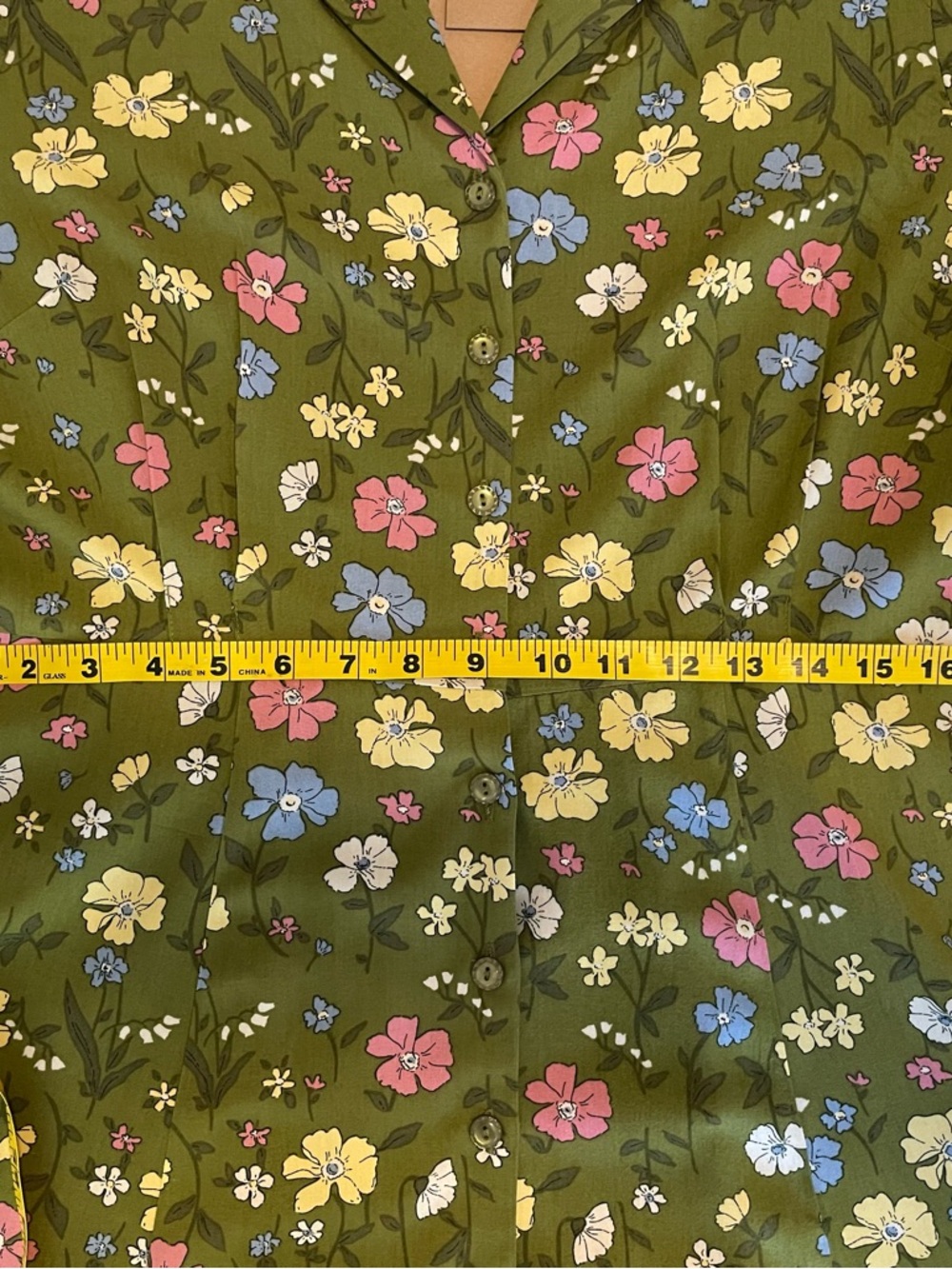 Green Floral Short Sleeve Shirt Dress by Princess Highway. - Picture 8 of 11